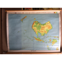 Vintage schoolplaat van Australie